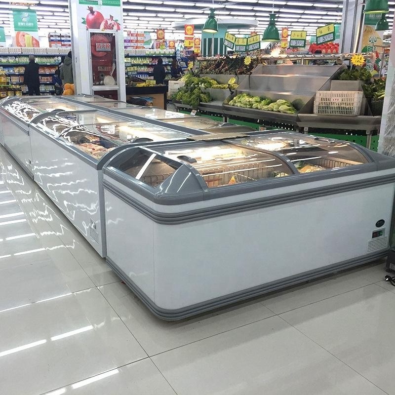 High Quality Open Top Refregerator/Supermarket Island Freezer