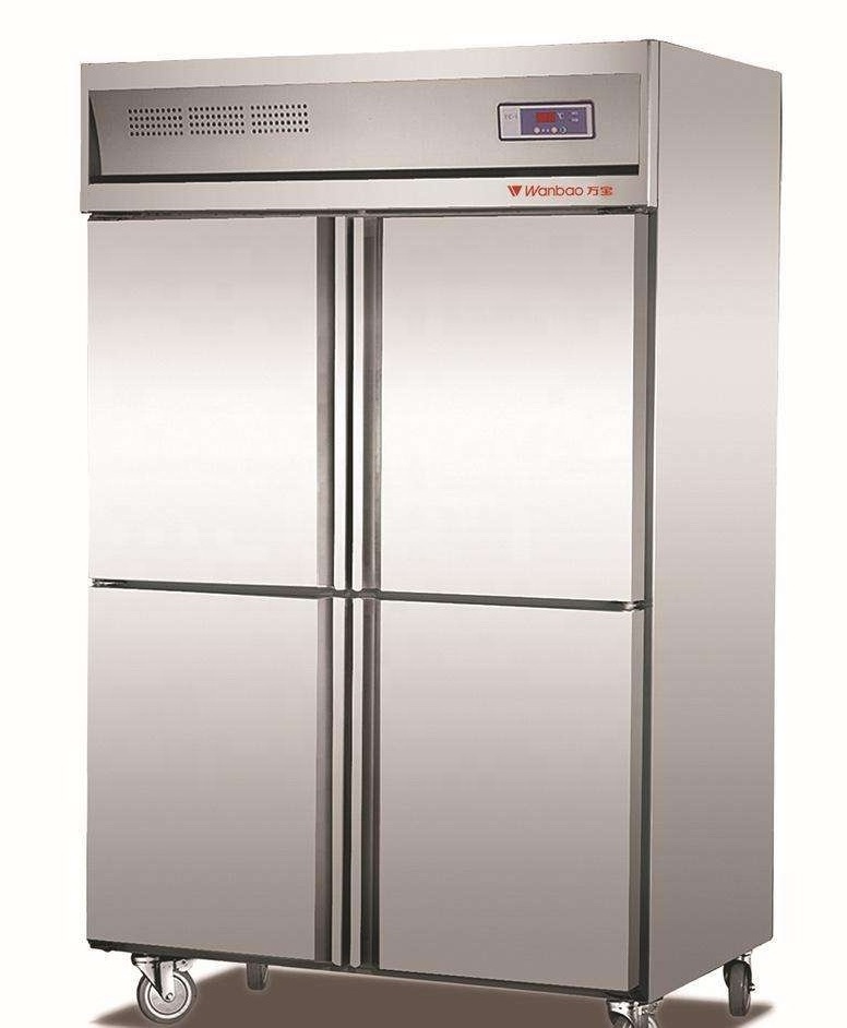 4 Doors Upright Catering Kitchen Stainless Steel Freezer