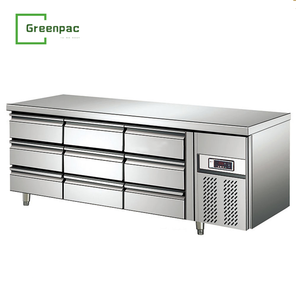 Commercial Pizza Prep Fridge Refrigerated pizza sandwich prep salad bar refrigerator work table Refrigerator