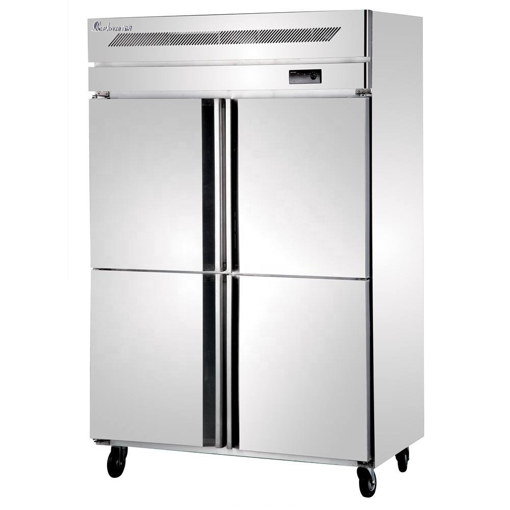 4 Doors Upright Catering Kitchen Stainless Steel Freezer