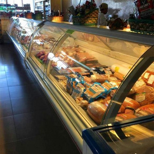 1400MM Conner Fish Counter/Meat Display Fridge for Supermarket