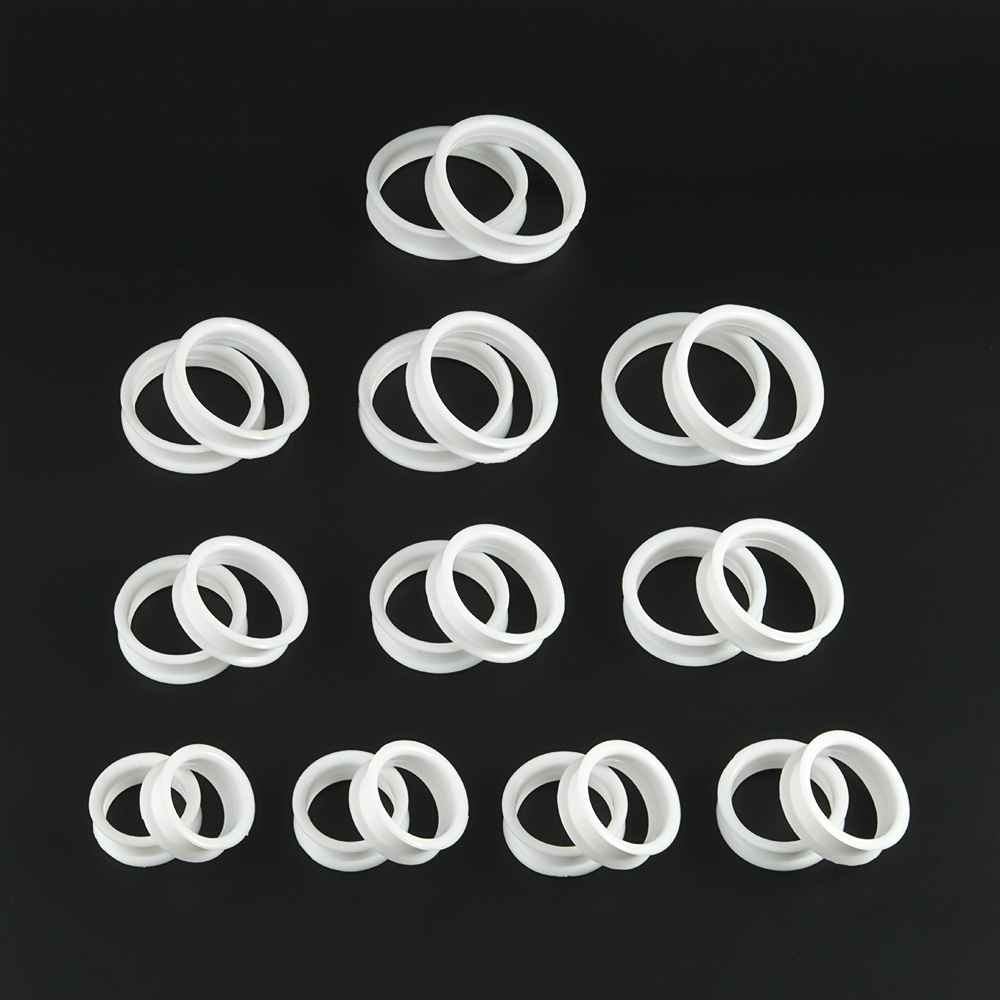 Newest Big Sizes Silicone White Ear Gauges Hollow Double Flared Ear Expander Stretcher For Women Men Piercing 3mm-50mm