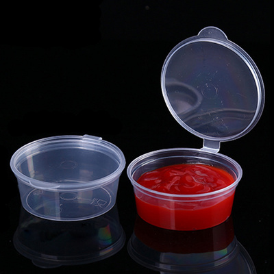 PP Clear Sauce Souffle Dipping Disposable Sauce Cup Plastic Sauce Containers with Lids