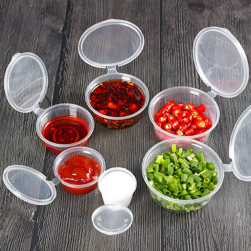 PP Clear Sauce Souffle Dipping Disposable Sauce Cup Plastic Sauce Containers with Lids