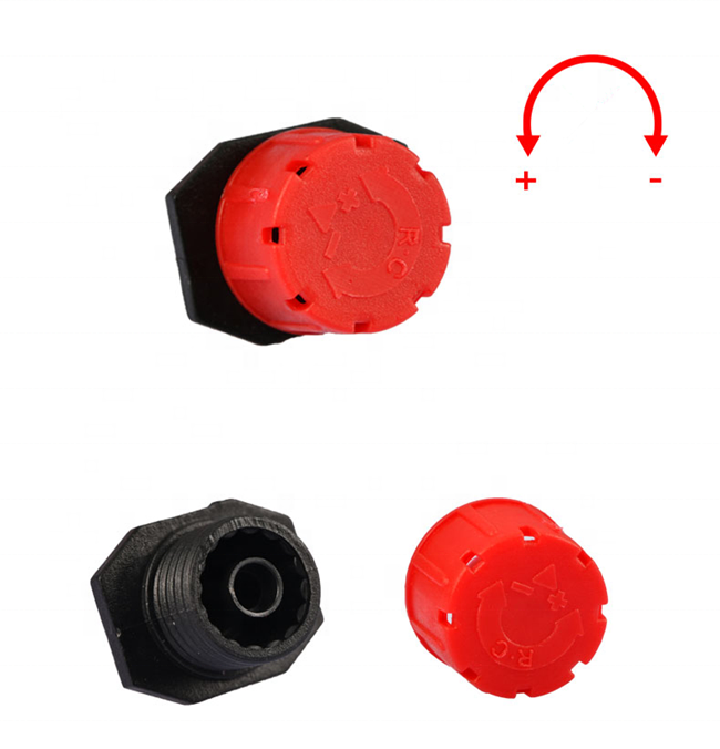 Hot Sale Plastic Red 8 Holes Adjustable Dripper Agriculture Garden Drip Irrigation Micro Sprinkler Dripper