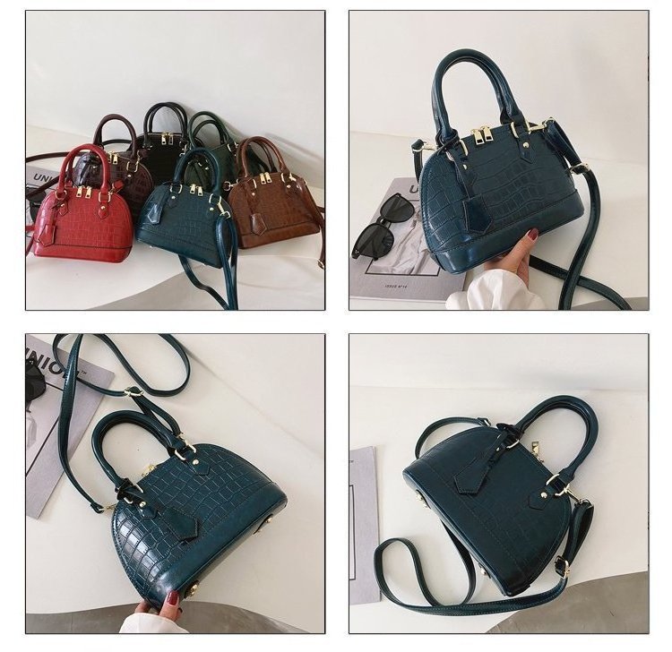 Ladies Handbags 2020 Luxury Vintage Crocodile Bags Shell Shape Women Handbag With Shoulder Strap