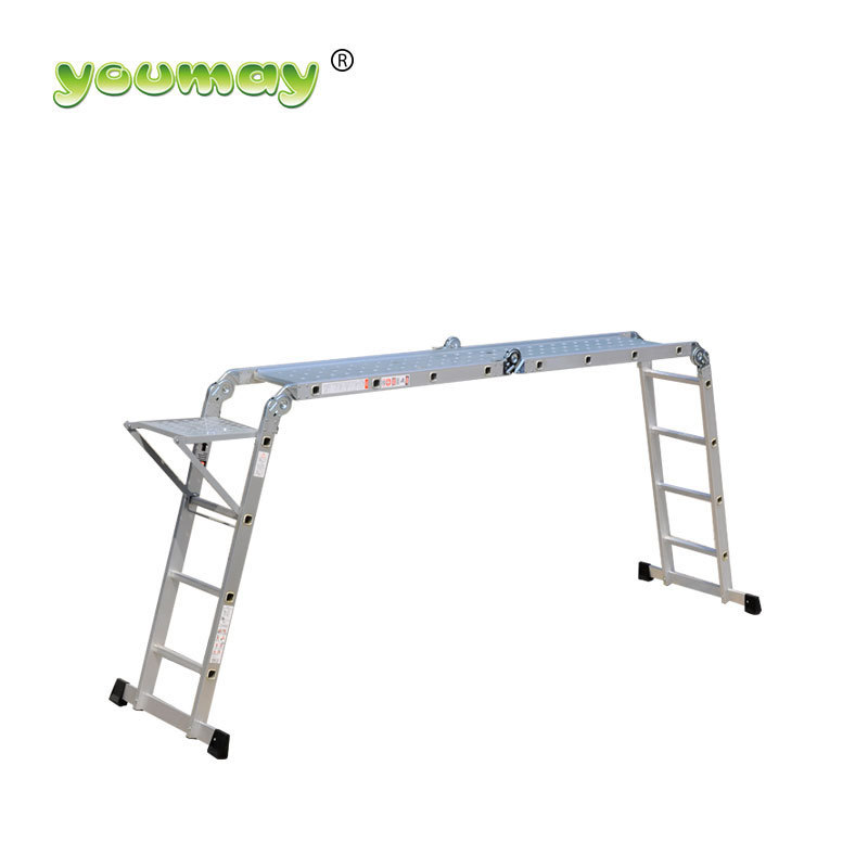 En131 Professional 445Cm Multi Purpose Aluminium Ladder 4 X 4 Steps 150Kgs Folding Ladder