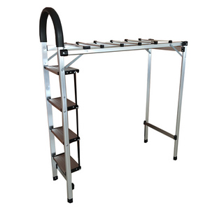 Folding ladder together with Clothes hanger multi-function use step ladders