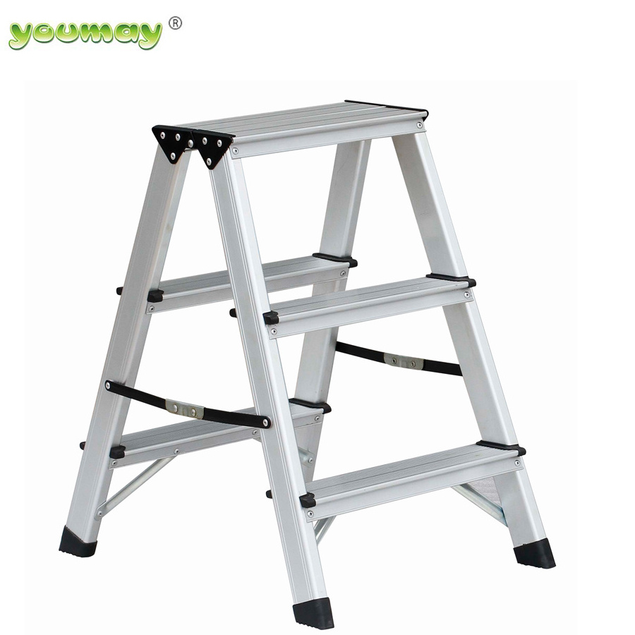 Promotion Aluminium Double Sided Ladder Portable Compact Aluminum Folding Ladder Stairs