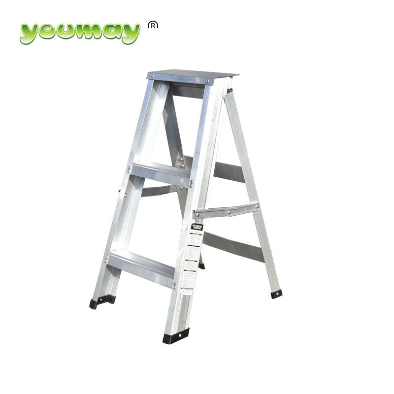 En131 Heavy Duty Hot Sale Double Sided Step A Type Aluminum Ladder Foldable Construction Ladder