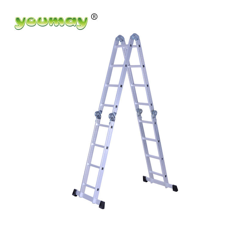 En131 Professional 445Cm Multi Purpose Aluminium Ladder 4 X 4 Steps 150Kgs Folding Ladder