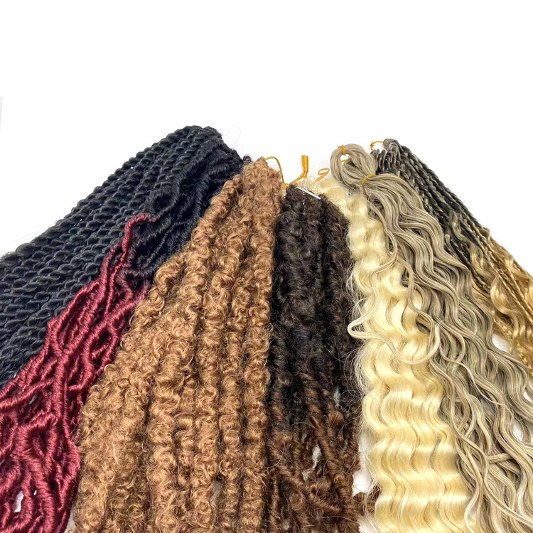 factory wholesale 8 inch afro spring twist hair crochet braid  synthetic kinky twist crochet hair attachment