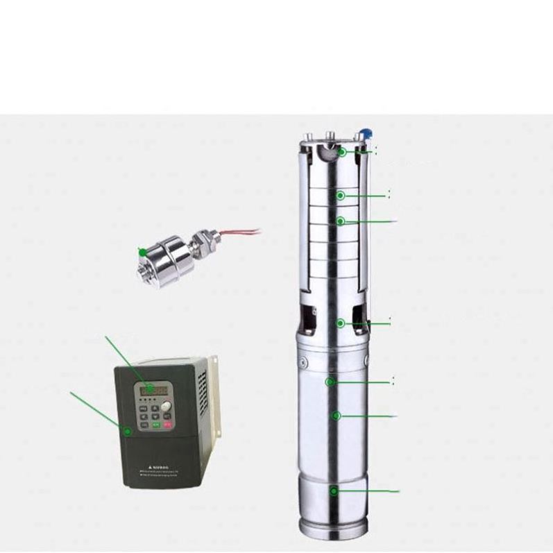 Deep well solar water pump kit with solar panel