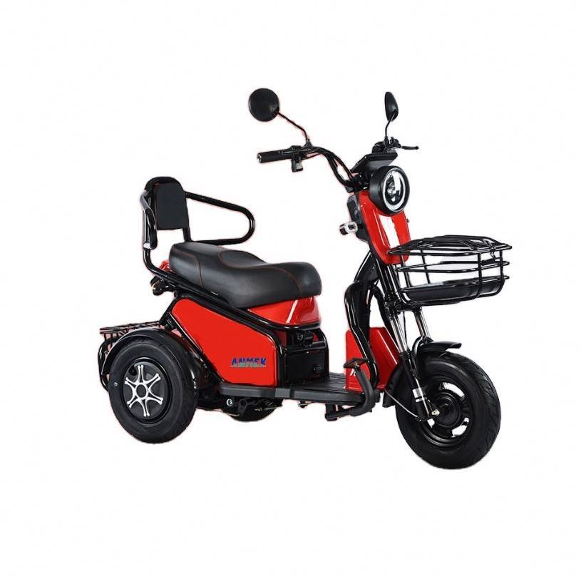 Tricycle Electric Bike Scooter Cargo With 3 For Axle Wheel Foldable Adult Mini Rear 4 Seater Mobility Power Dumper Of Tricycles