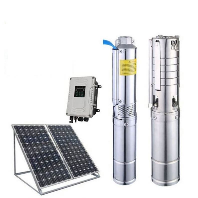 Solar Water Pump Submersible High Efficiency Screw Gear Style 180W 250W 400W 600W 750W Submerged Vertical Deep Well Pump