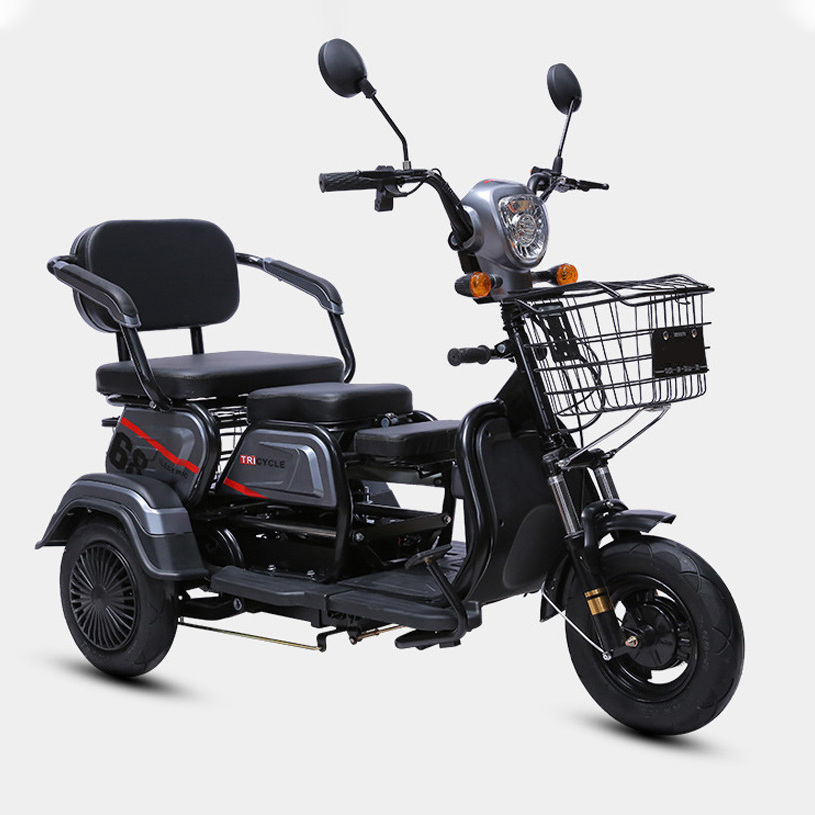 Electric Passenger Seat Scooter For With Adult Three Wheel Motorcycle Cargo Closed Cabin Food Cart Two Tuk Delivery 2 Tricycle