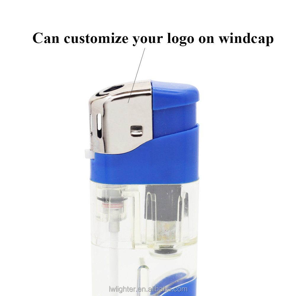 Custom logo cigarette crystal gas refillable flexible electric lighter with flashlight