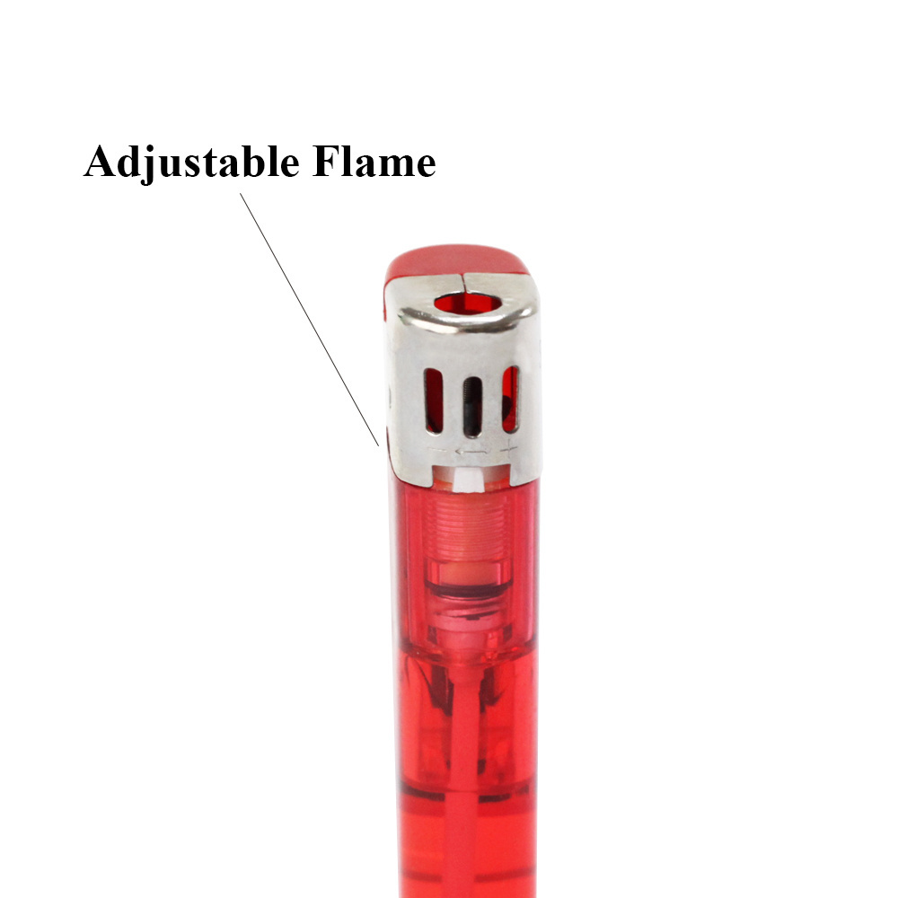 Transparent color smoke cigarette refillable gas electric lighter smoking accessories