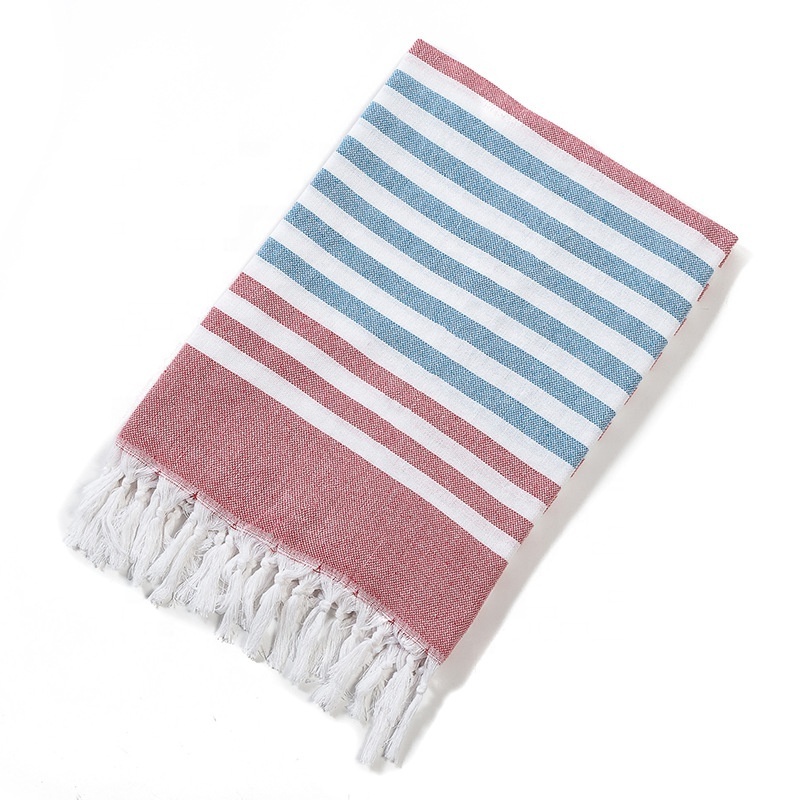 100% cotton striped beach towel available in Turkish Beach Towel Light and beautiful promotional towel