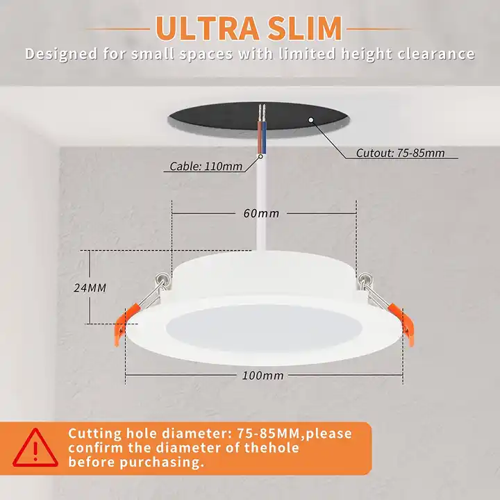 Slim Potlights 4 6 Inch 9W 12W 18W Recessed De Luz Led Panel Pot Lights With Junction Box Led Down Light