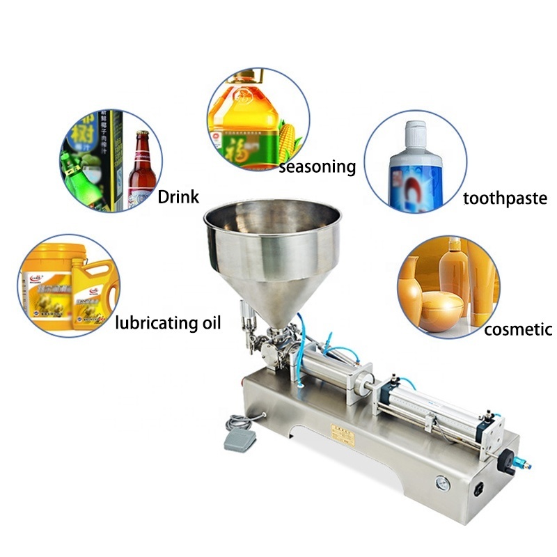 Fully Pneumatic Piston Pump Shampoo Sauce Clean Gel Flammable Liquid Soap Bottle Dispenser Paste Filling Machine