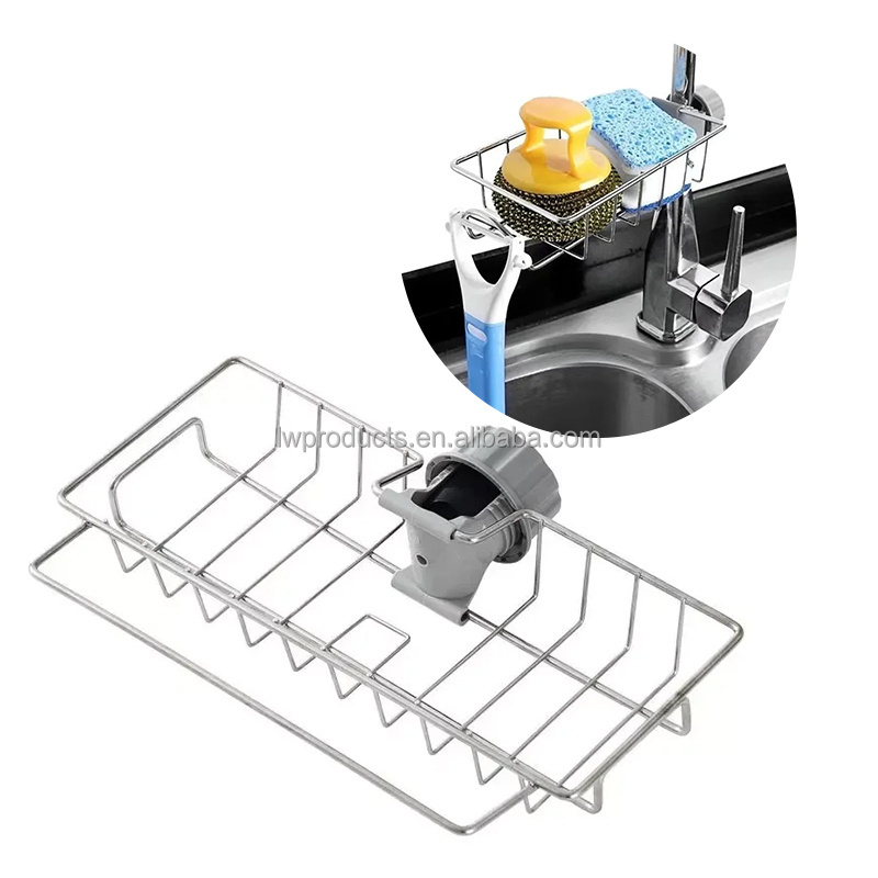 Home Kitchen Bathroom Supplies Storage Holders Racks Stainless Steel Faucet Rack