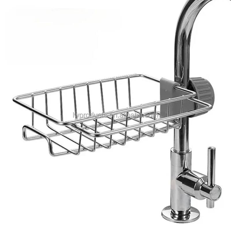 Home Kitchen Bathroom Supplies Storage Holders Racks Stainless Steel Faucet Rack