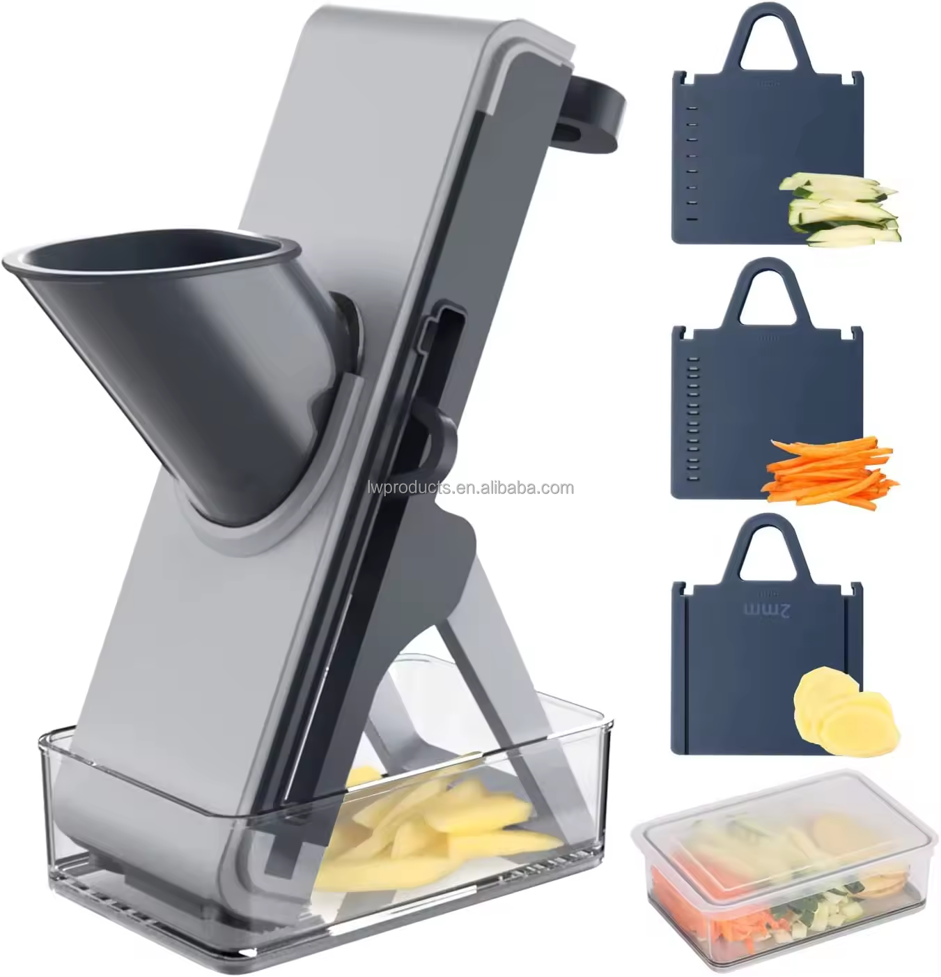 Once For All Vegetable Slicer Manual Adjustable Mandoline Slicer Dicer Julinner With Stainless Steel Blade Vegetable Cutter