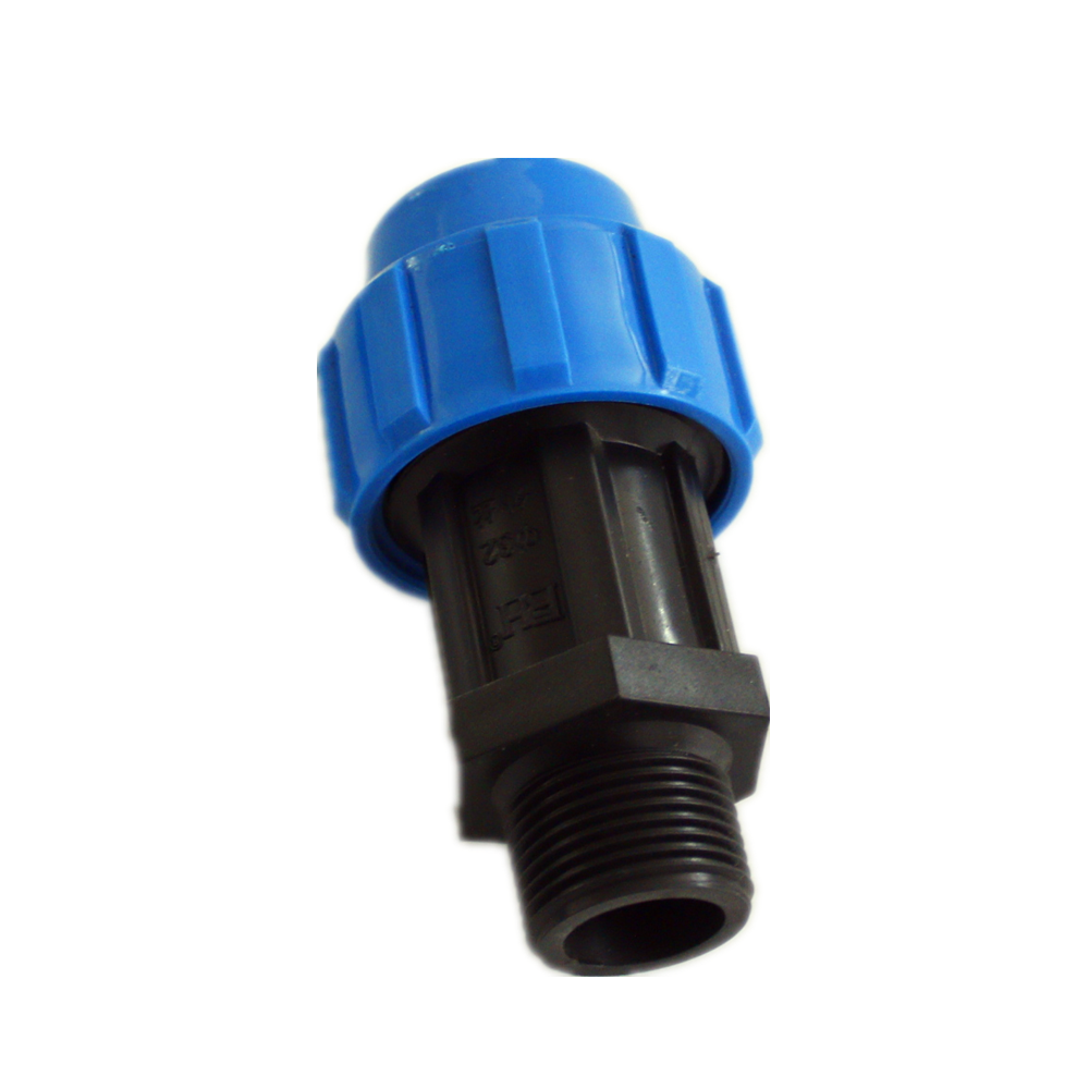 Professional Supply  Pn16 Pp Compression Fittings Reducing thread adaptor  For Irrigation pipe fittings