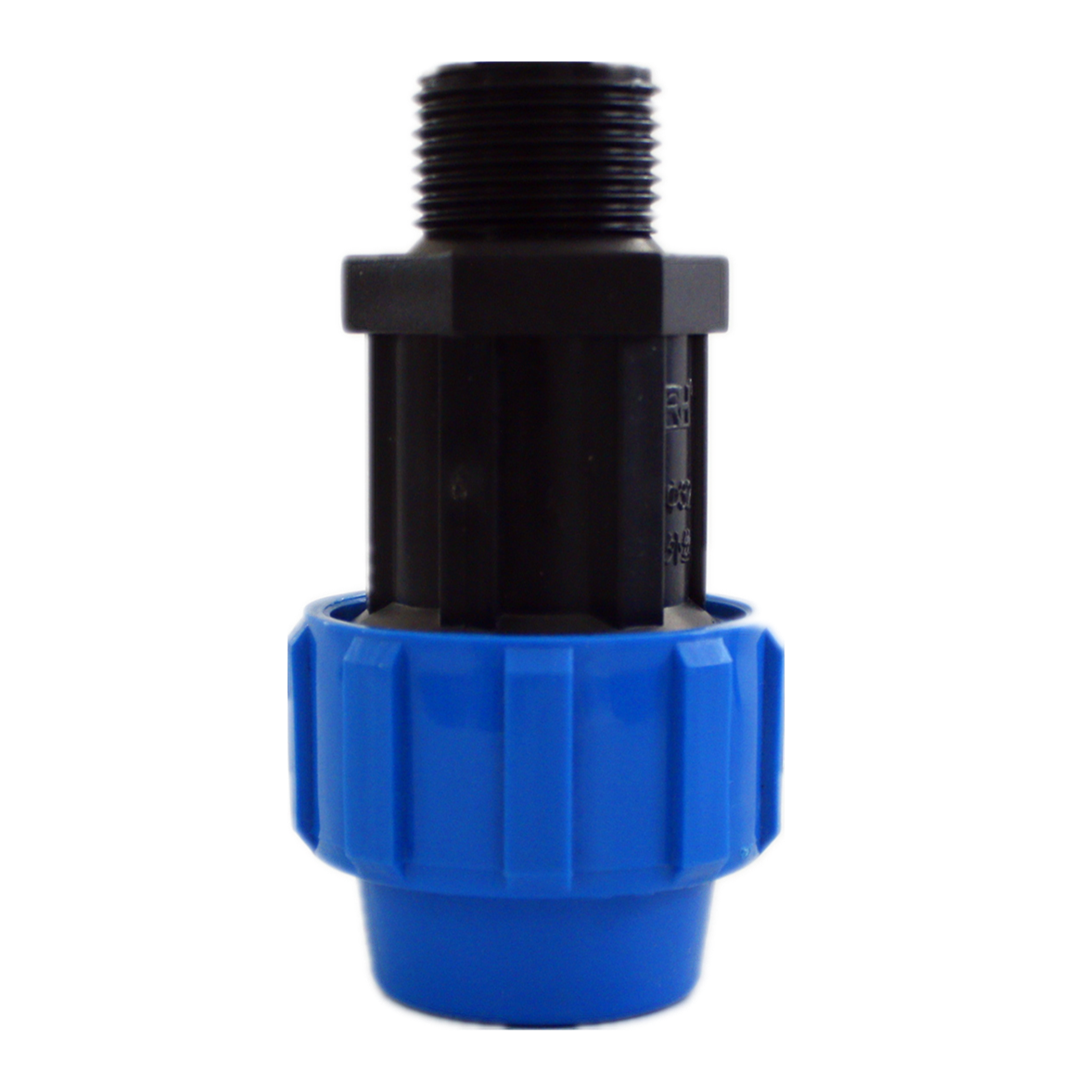 Professional Supply  Pn16 Pp Compression Fittings Reducing thread adaptor  For Irrigation pipe fittings