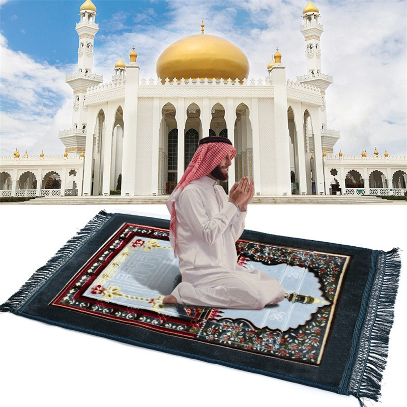 turkey sajadah muslim prayer rug praying mat islamic velvet chenille prayer rug kids prayer mat