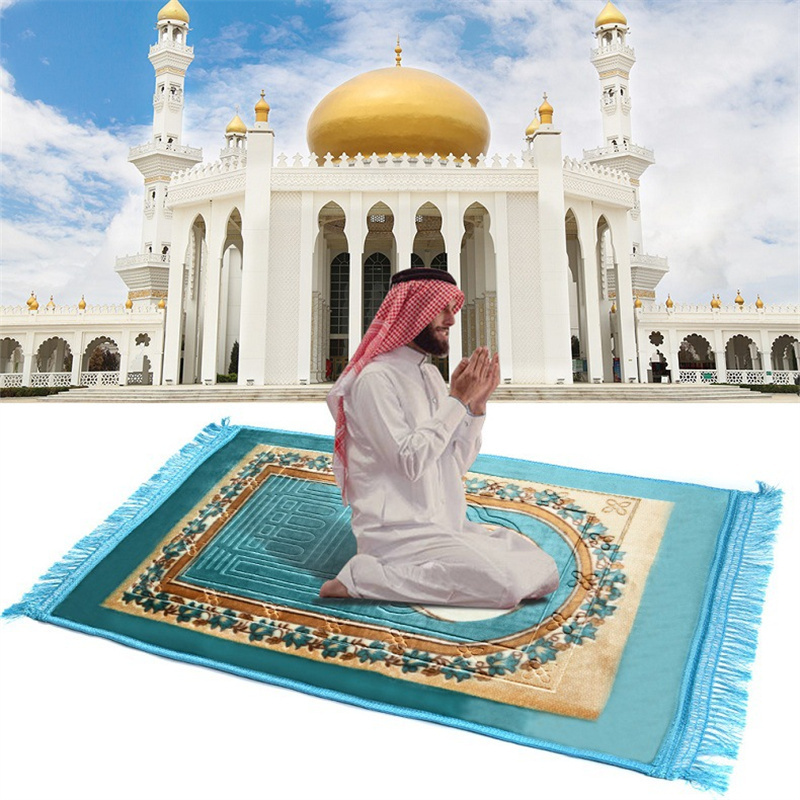 turkey sajadah muslim prayer rug praying mat islamic velvet chenille prayer rug kids prayer mat