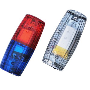 Security shoulder light rechargeable blue and red flashing signal light LED shoulder clip light