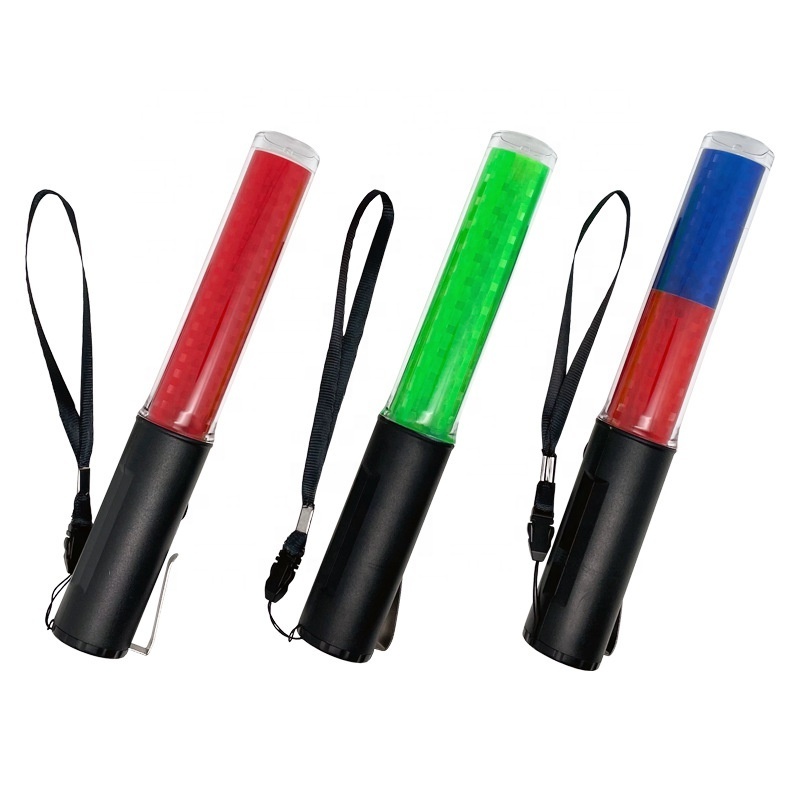 Factory Price Road Safety Control Led portable Flashlight Wand rechargeable led multifunction Light Sticks traffic baton