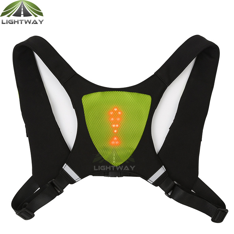 Wireless Reflective Warning Vests Bike Led Signal Vest Wireless Turn Signal Running Led Vest for Bicycle