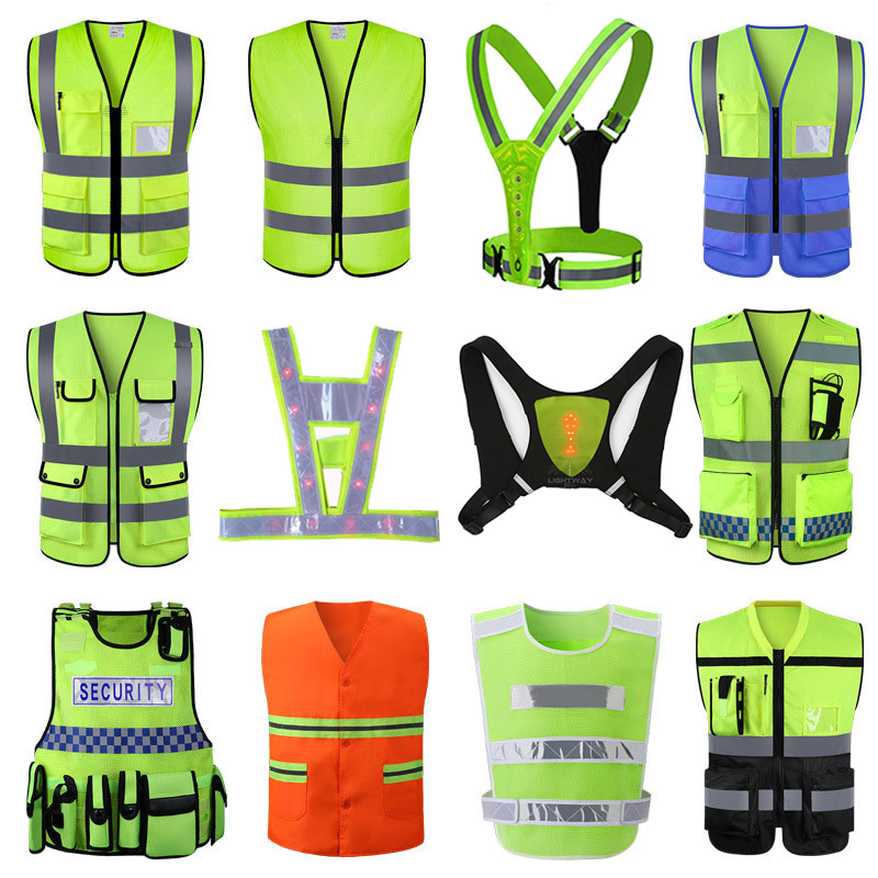 High Visibility LED usb Reflective Vest Warning Light Flashing Adjustable Elastic night Running led vest for Men/Women with led