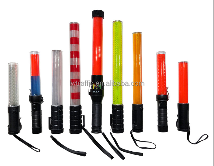 High Quality Plastic Rechargeable Led Warning Strobe Lights Hand Traffic Baton Wand