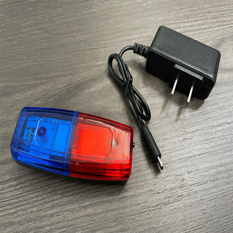 New flashing red blue led shoulder light led safety light shoulder light for usb charing cable