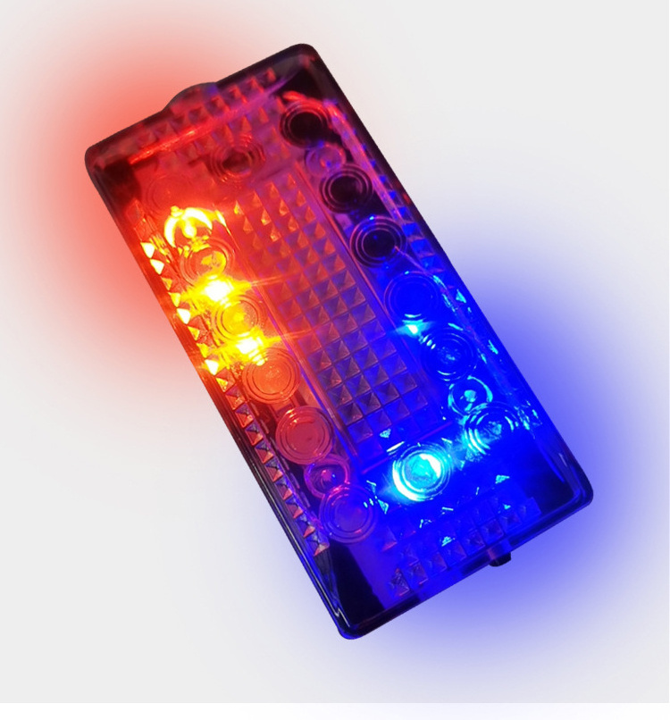 New flashing red blue led shoulder light led safety light shoulder light for usb charing cable