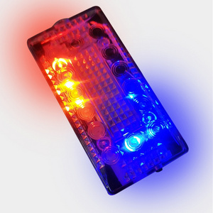 New flashing red blue led shoulder light led safety light shoulder light for usb charing cable