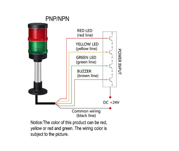 24v  Layer Red Colour LED flashing amber warning light single layer tower light