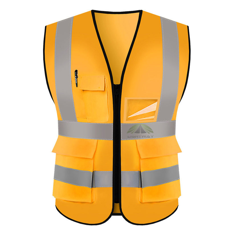 China Reflective Safety Clothing Manufactory OEM LOGO CE Security Jacket Factory Yellow Warning Vest