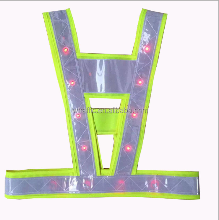 Chaleco De Seguridad Con Luces Safety Reflective Belt Vest Safety Vest with Reflective Strips