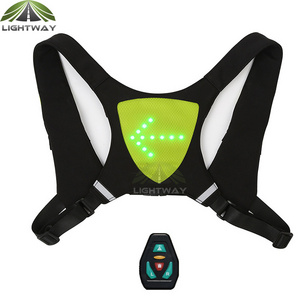 Wireless Reflective Warning Vests Bike Led Signal Vest Wireless Turn Signal Running Led Vest for Bicycle