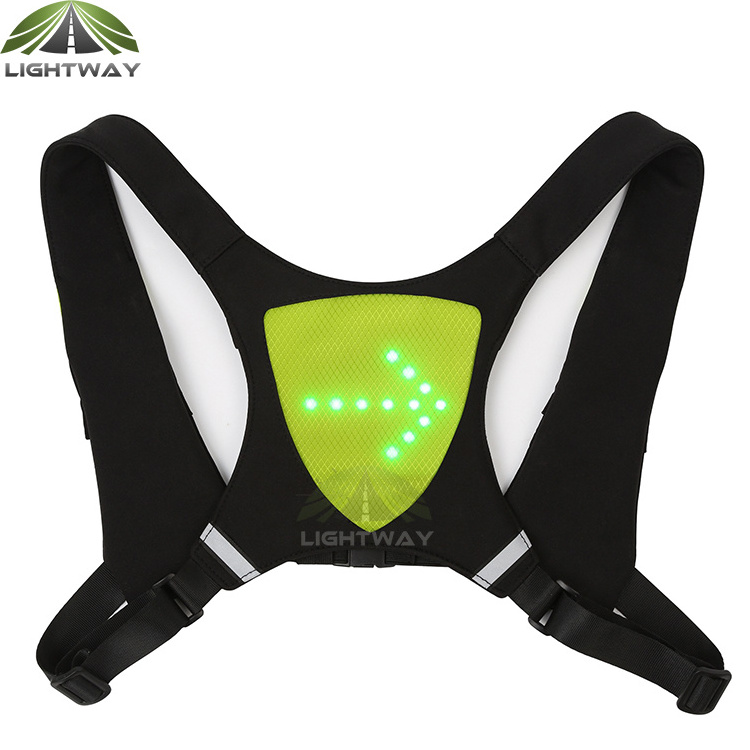 Wireless Reflective Warning Vests Bike Led Signal Vest Wireless Turn Signal Running Led Vest for Bicycle