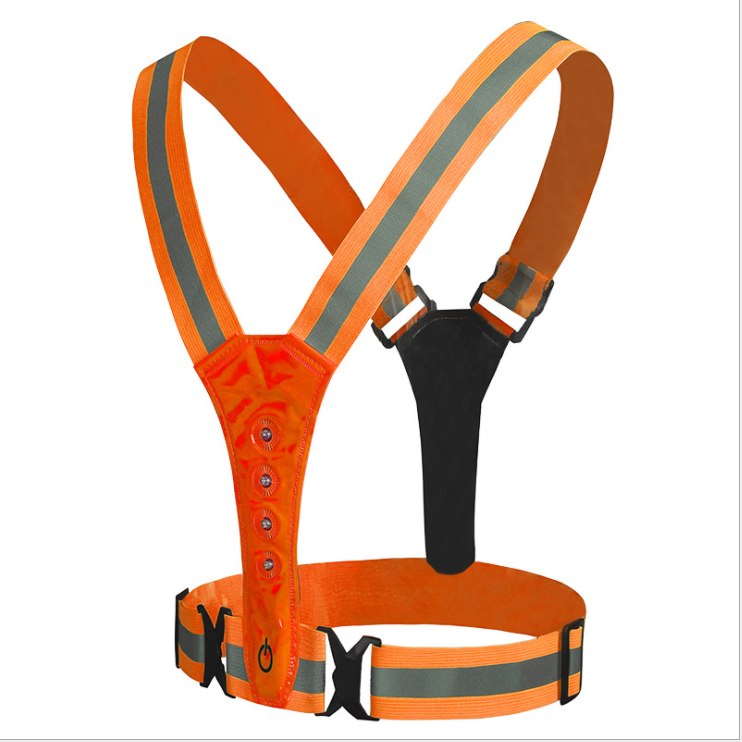 Chaleco De Seguridad Con Luces Safety Reflective Belt Vest Safety Vest with Reflective Strips