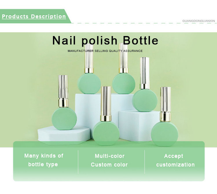 Wholesale Custom Logo Glass Cosmetic Primer Empty Gel Nail Polish Remover Bottle