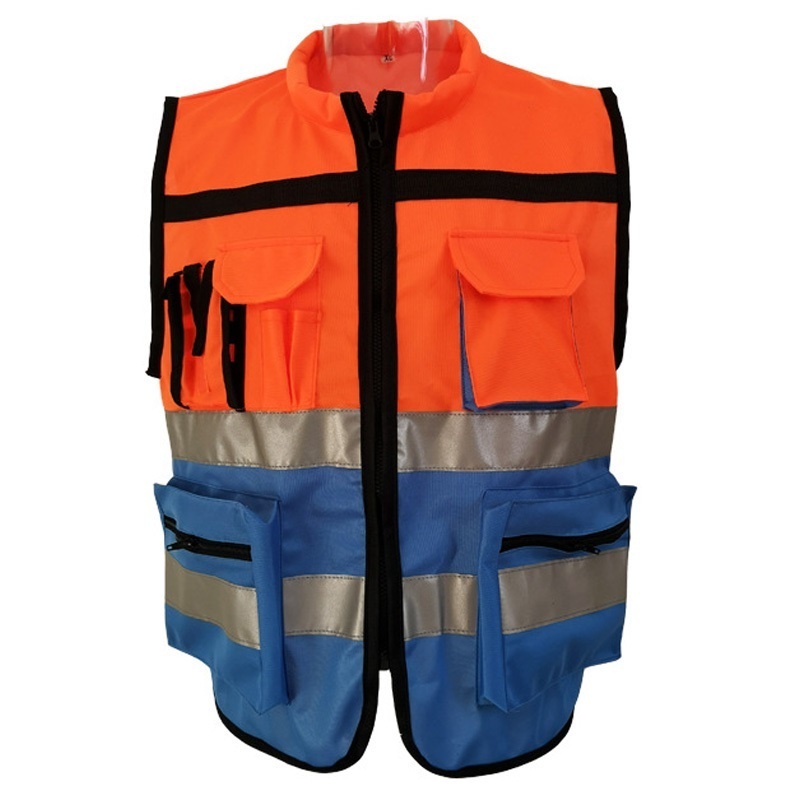 High Visibility Reflective Safety Vest with Functional Pockets for Traffic and Construction Workers Part of Safety Clothing