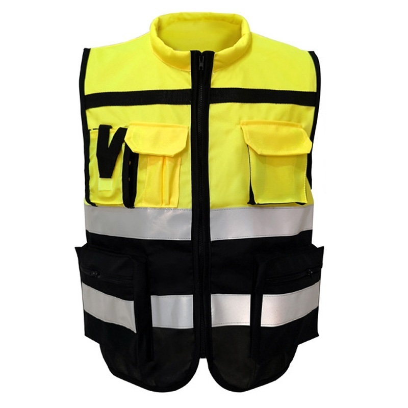 High Visibility Reflective Safety Vest with Functional Pockets for Traffic and Construction Workers Part of Safety Clothing