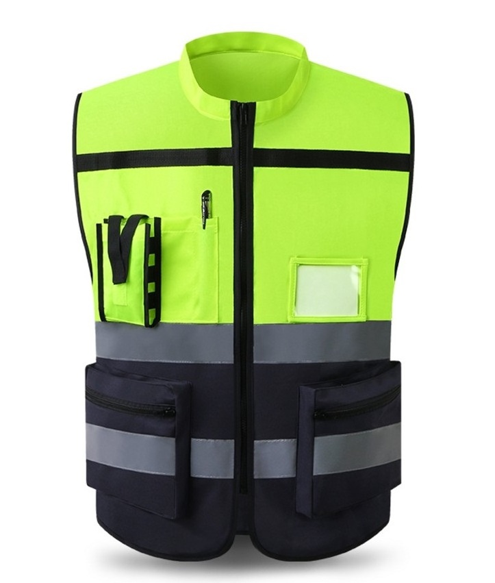 High Visibility Reflective Safety Vest with Functional Pockets for Traffic and Construction Workers Part of Safety Clothing